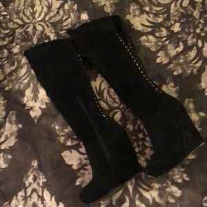 Aldo over the knee black boots